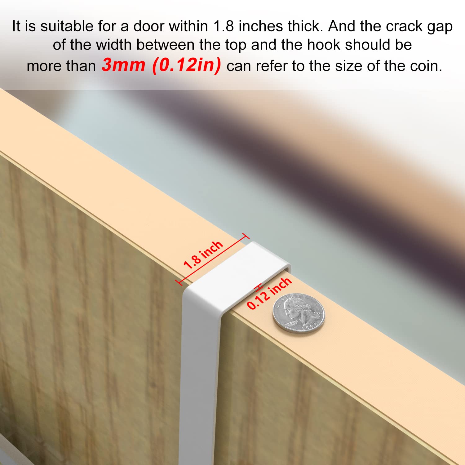 MILIJIA white finish coat rack fits apartment doors stylishly.