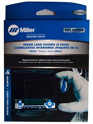 Miller Digital Infinity inside lens cover protects the helmet lens and simplifies maintenance.