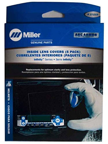 Miller Digital Infinity inside lens cover protects the helmet lens and simplifies maintenance.