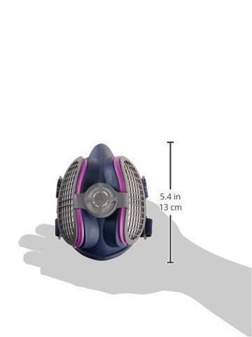 Miller LPR-100 respirator shown under a welding helmet for comfortable protection.