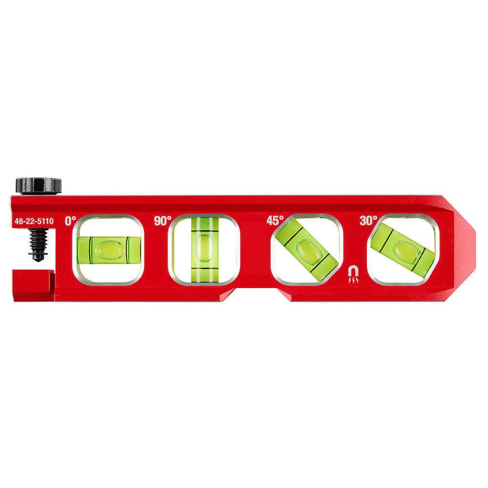 Milmaukee Torpedo Level magnetic top view with quick-read window.