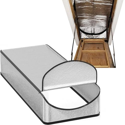 Close-up of Miloo zippered access on attic door insulation cover