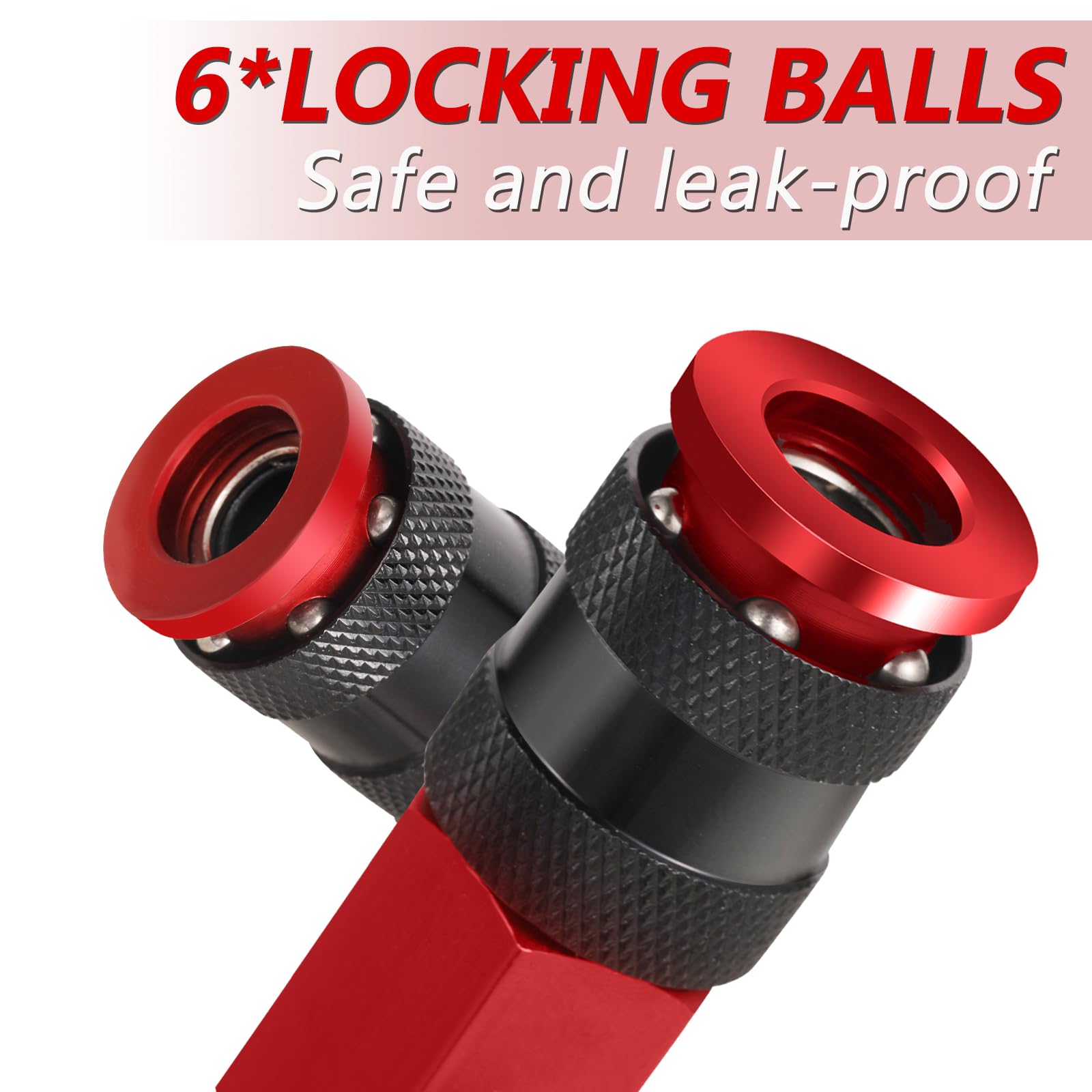 Milosline 1/4-inch male air plug enables fast disconnection and reuse.