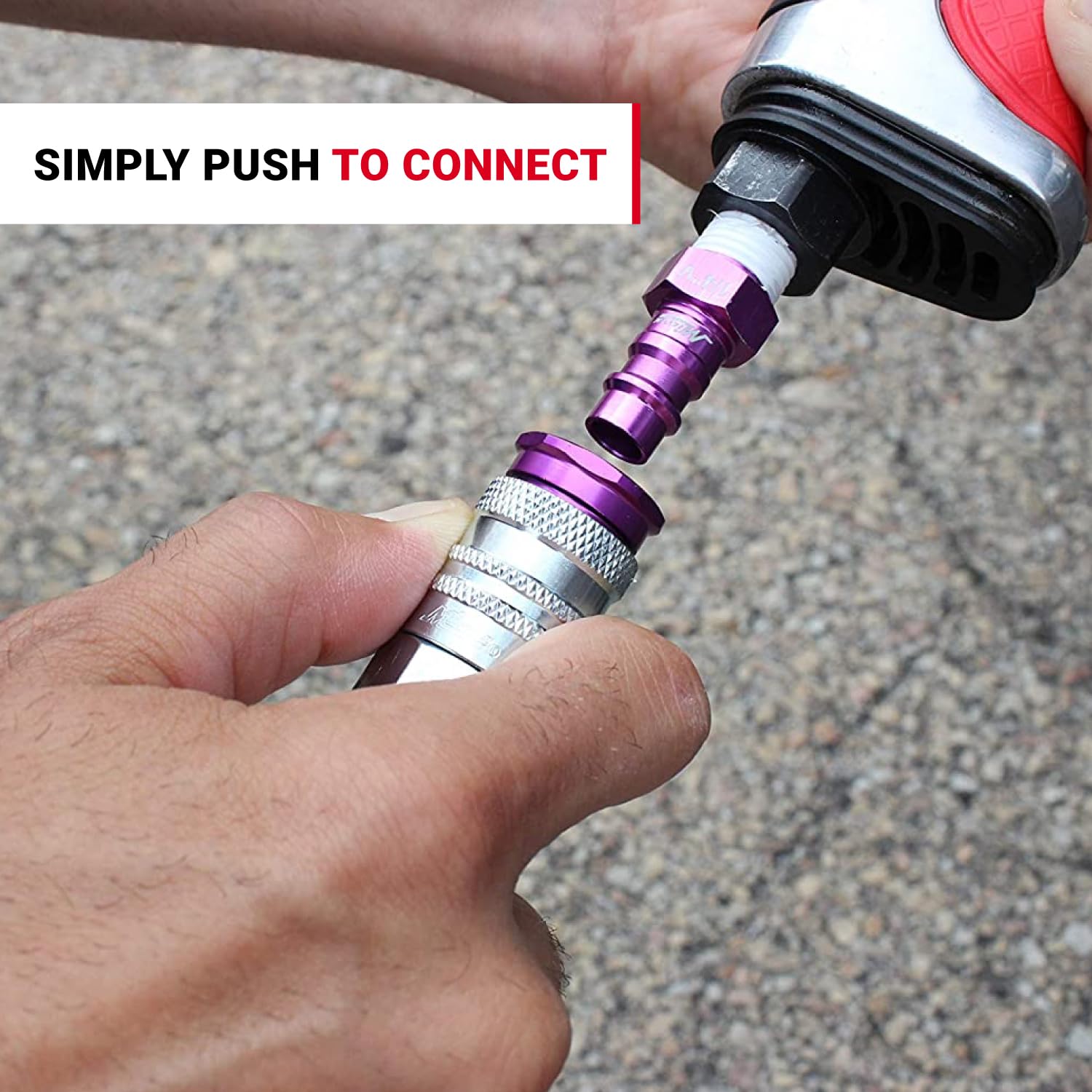 Purple color-matching aids quick identification of Milton ColorFit HighFlowPRO fittings.