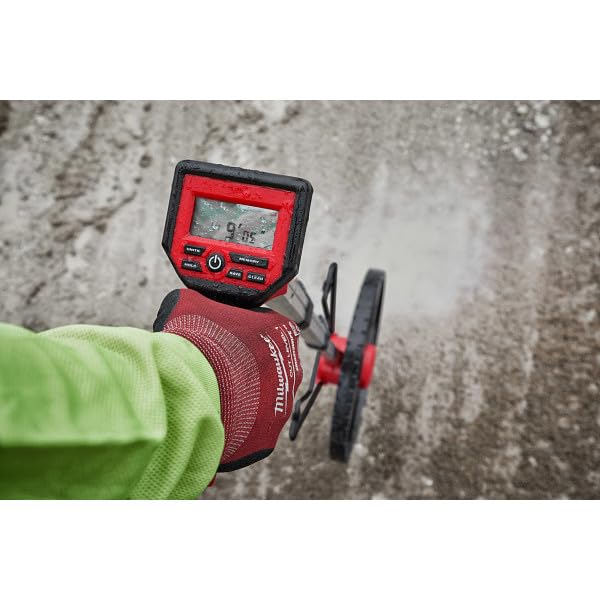 Milwaukee 12in digital measuring wheel reliable performance for flooring projects.
