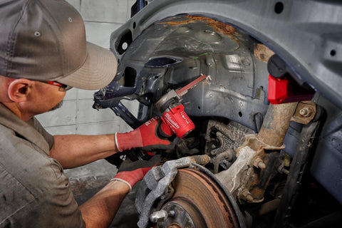 Milwaukee 12V Fuel sander ideal for weld removal and deburring tasks