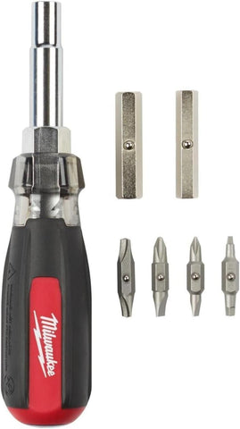 Milwaukee 13-in-1 cushion grip screwdriver set featuring a broad bit variety.