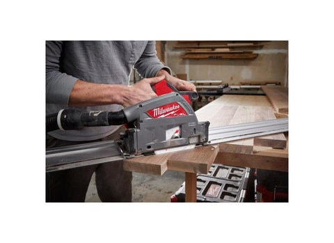 Milwaukee laser-cut blade reducing wobble for steadier feeds during long cuts