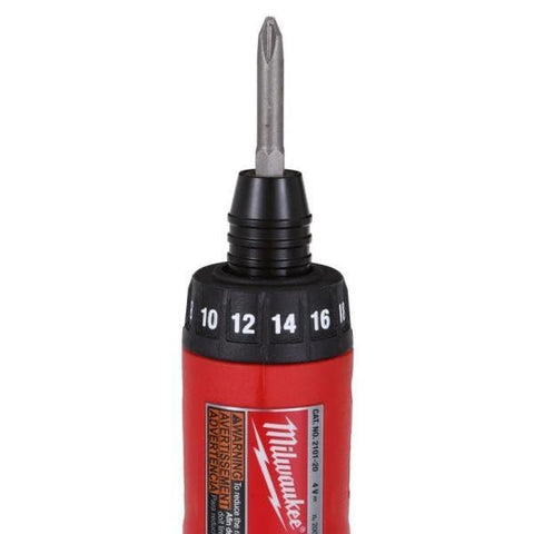 Milwaukee 2101-22 M4 1/4 hex screwdriver kit bits storage view for quick swaps