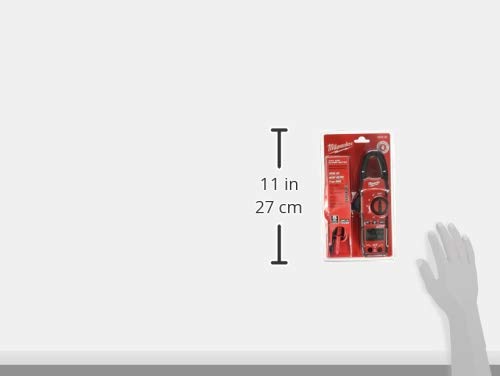 Milwaukee 2235-20 clamp meter display with LED work light enhances visibility in dim spaces