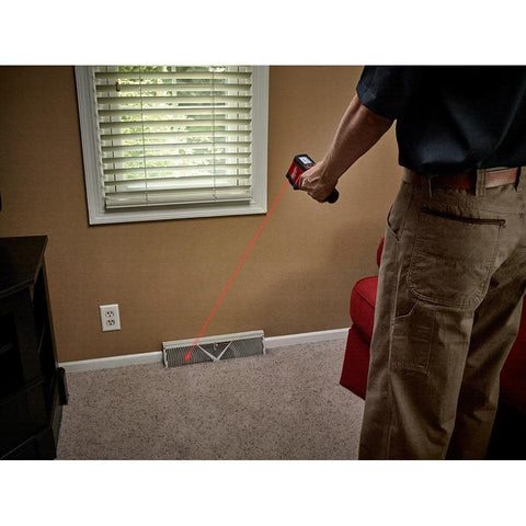 Milwaukee 2267-20 infrared temp-gun temperature readout shown clearly