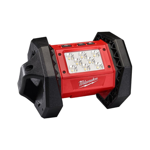 Milwaukee 2361-20 LED flood light with 1500-lumen output for bright, wide-area illumination.