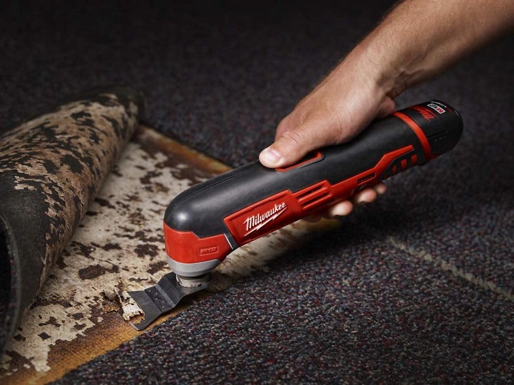 Milwaukee 2426-20 with sanding pad delivering smooth finishes on wood