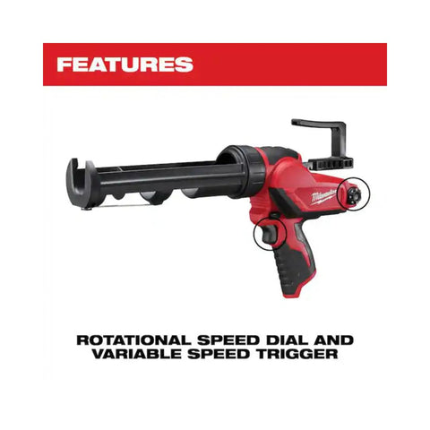 Milwaukee 2441-20 in-use shows smooth dispensing and steady flow