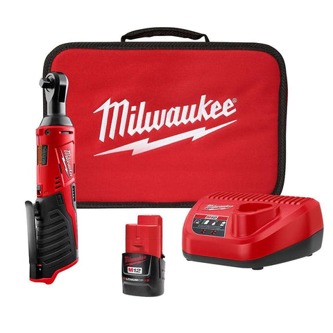 Milwaukee 2457-21 cordless 38-in ratchet compact design for tight spaces