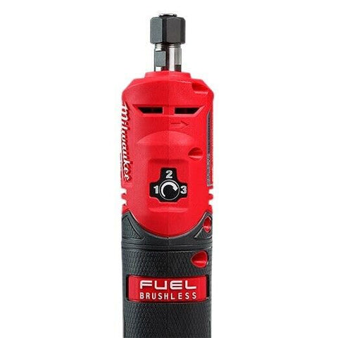 Milwaukee 2486-20 M12 FUEL straight die grinder cordless mobility for flexibility.