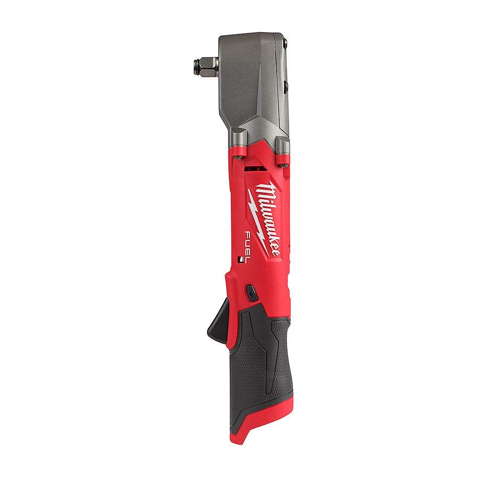 Milwaukee 2565-20 right-angle impact wrench in use for tight-space fastening