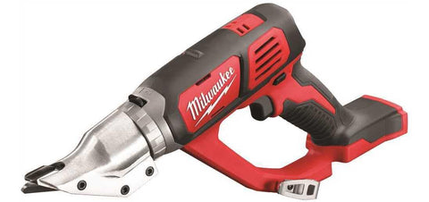 Milwaukee 2635-20 double cut shear side grip demonstrating ergonomic control during use.