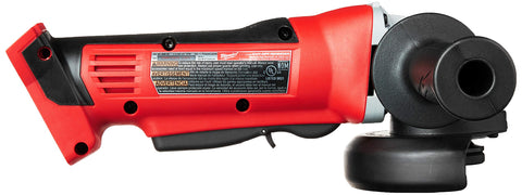 Milwaukee 2680-20 burst-resistant guard enables quick guard adjustments.