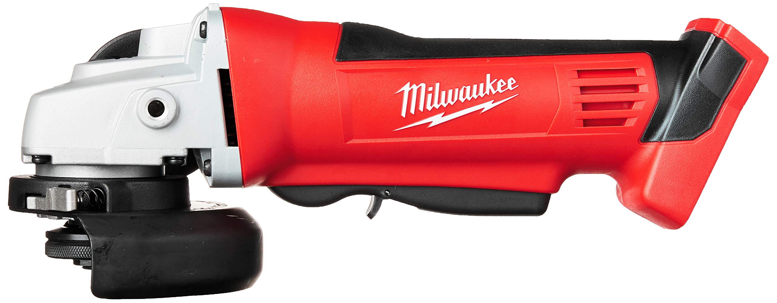 Milwaukee 2680-20 paddle switch highlights easy activation with gloves.