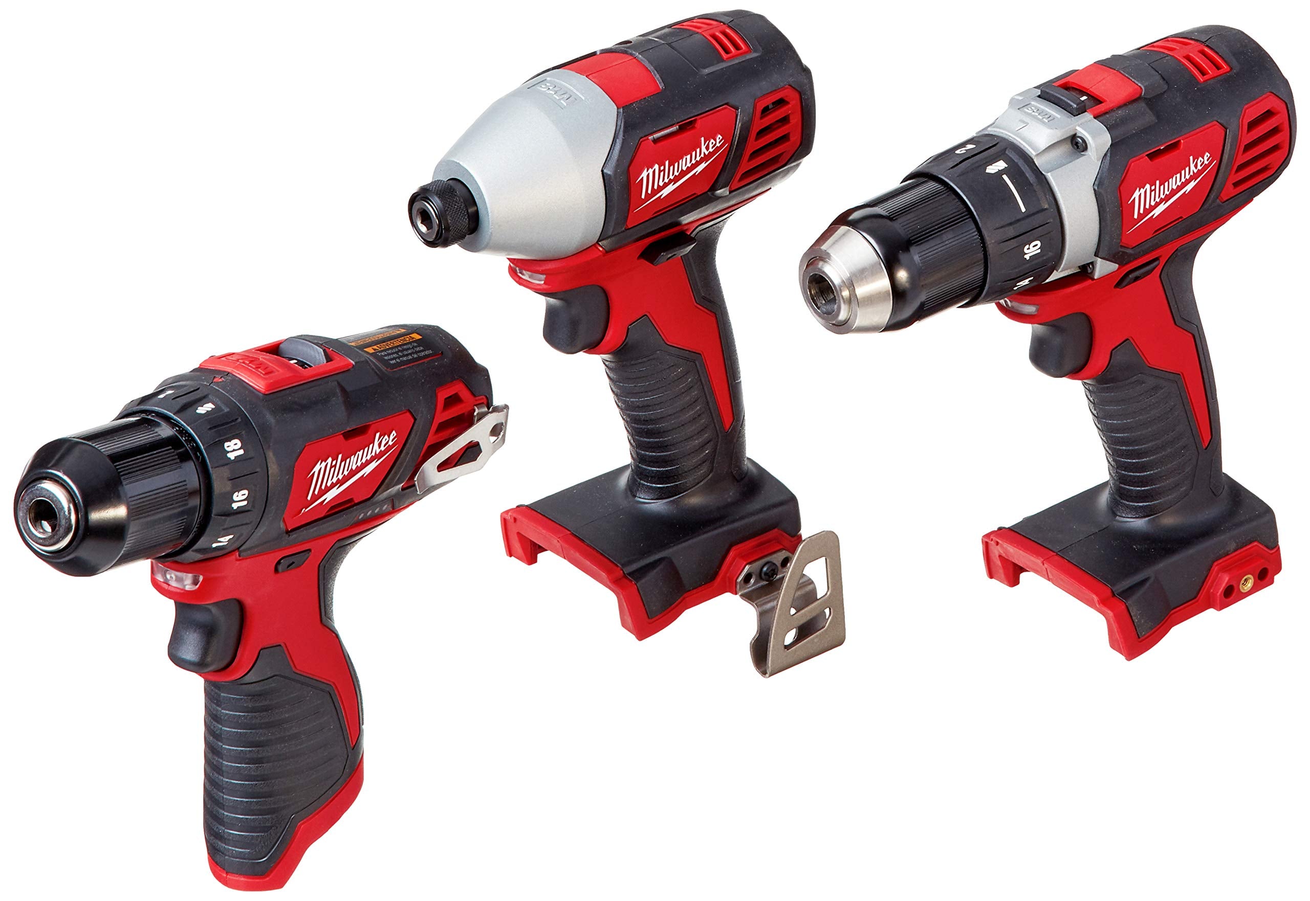 Milwaukee 2695-25CX on bench highlights ergonomic design for extended use