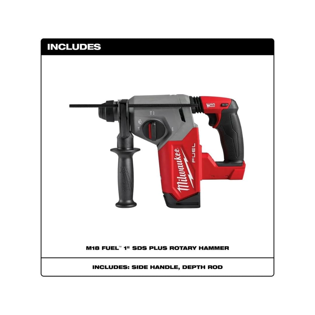Milwaukee 2912-20 rotary hammer SDS Plus chuck detail for quick bit changes