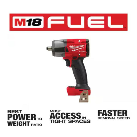 Milwaukee 2962-20 compact design showing 6 inch length for tight spaces