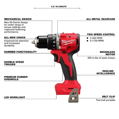 Milwaukee 3610-22CT all-metal gearboxes for durable performance.