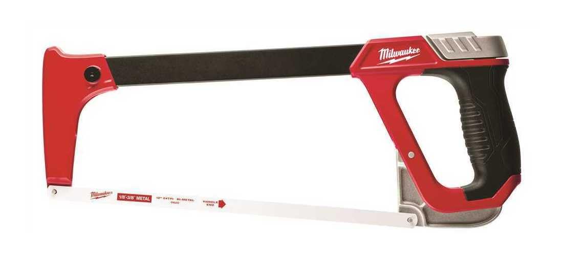 Milwaukee 45-degree blade position allows flush cuts in tight spaces.