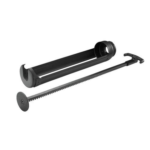 Milwaukee 48-08-1095 quart carriage conversion kit for M18 cordless caulk guns enables quart-size dispensing.