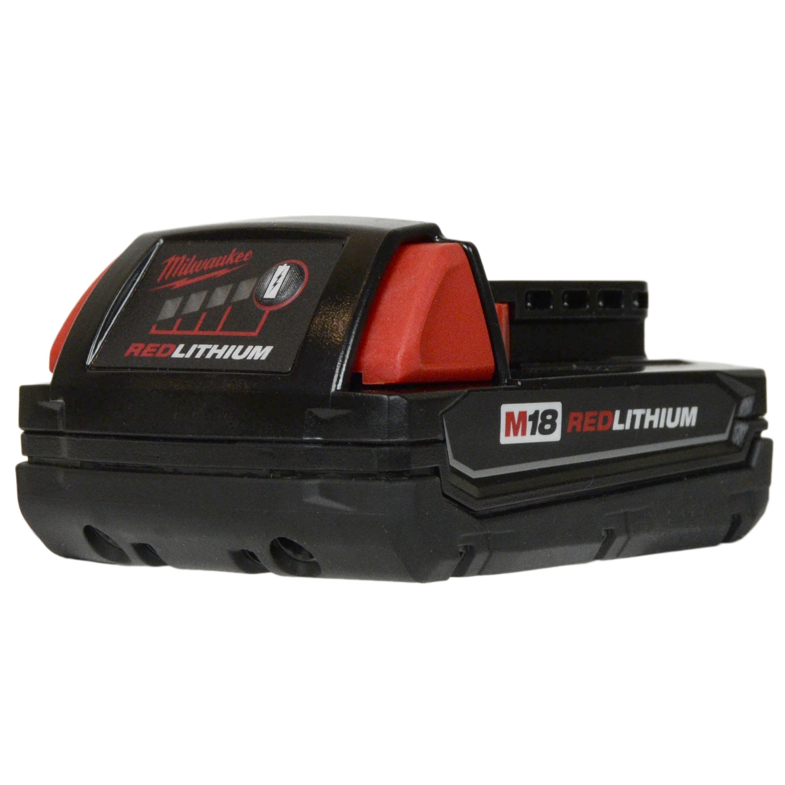 Milwaukee 48-11-1815 battery with fuel gauge provides runtime awareness.