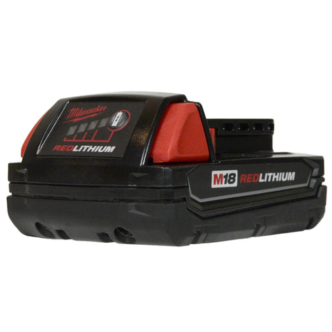 Milwaukee 48-11-1815 battery with fuel gauge provides runtime awareness.