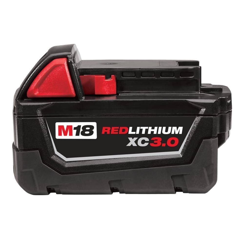 Milwaukee 48-11-1828 battery with onboard fuel gauge for easy runtime monitoring