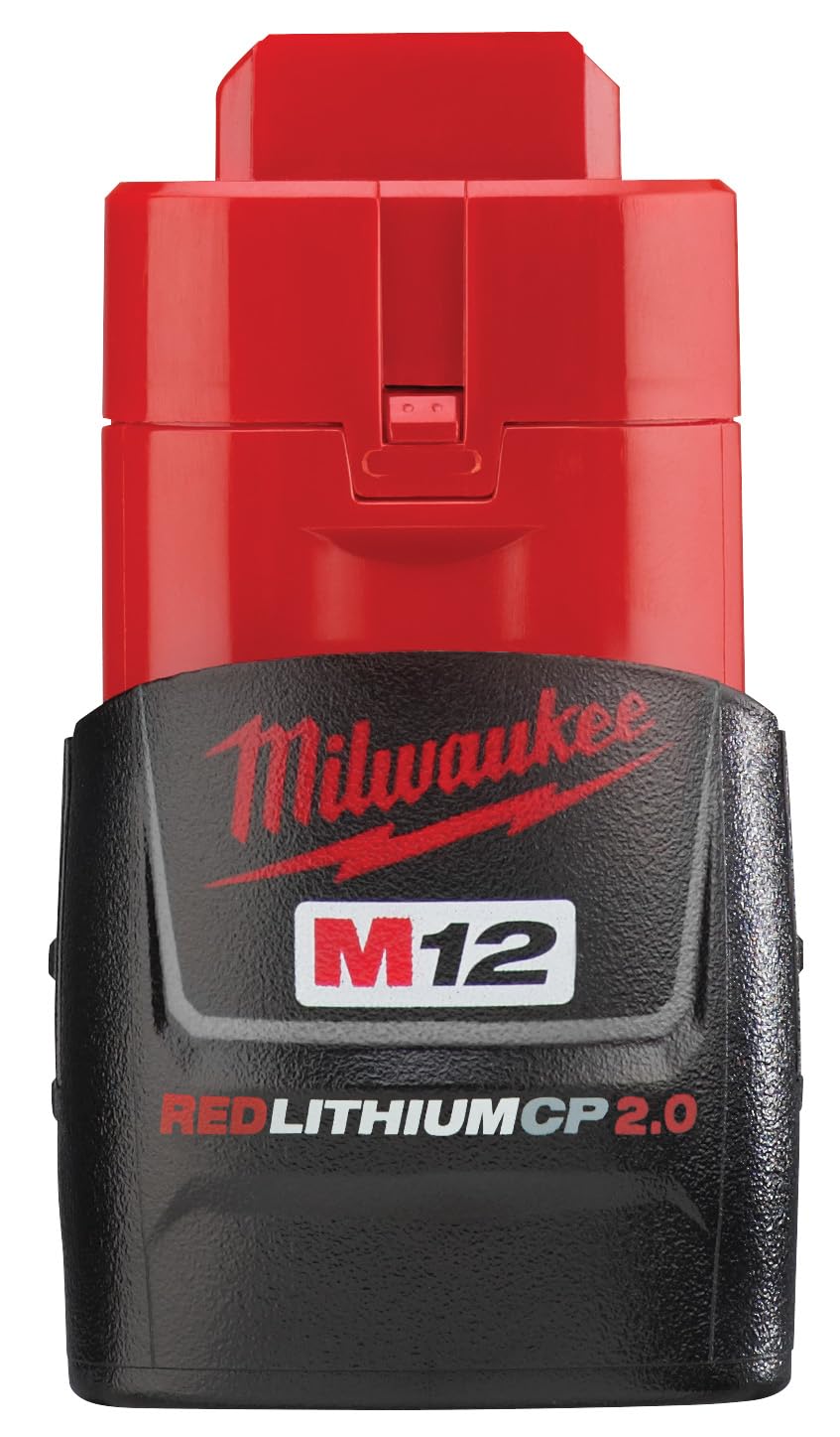 Milwaukee 48-11-2420 front view shows a compact battery ideal for M12 tools
