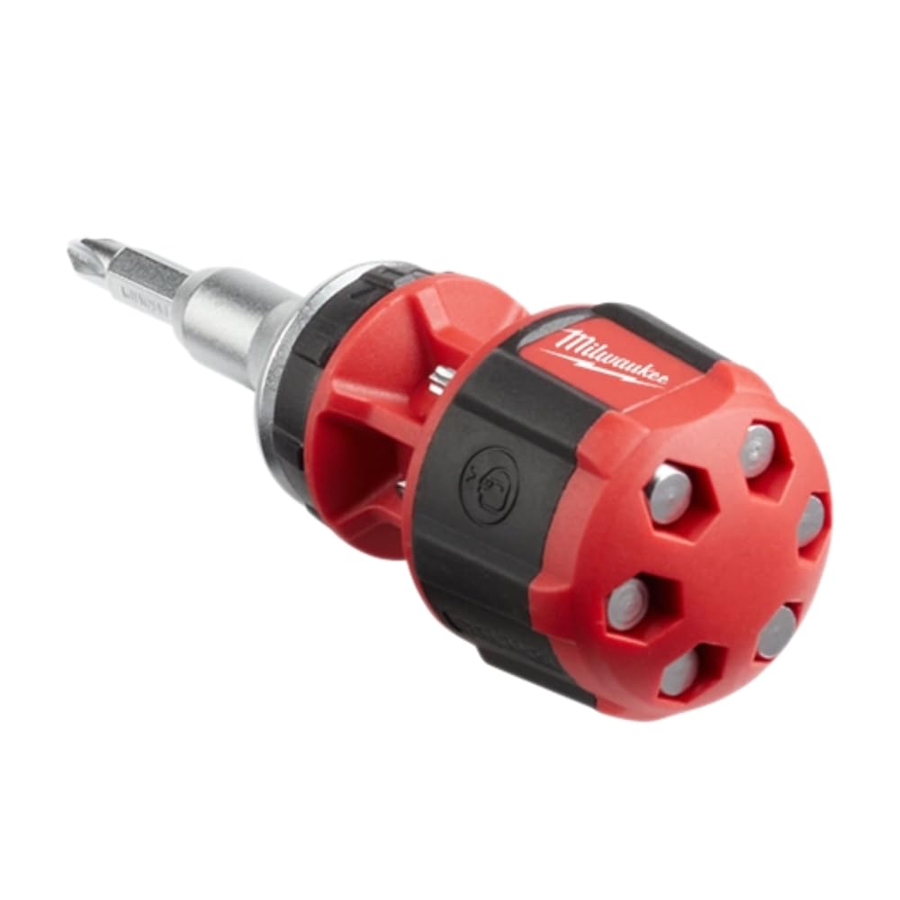 Milwaukee 48-22-2320 compact ratcheting multi-bit driver with ergonomic grip for precise, easy use.