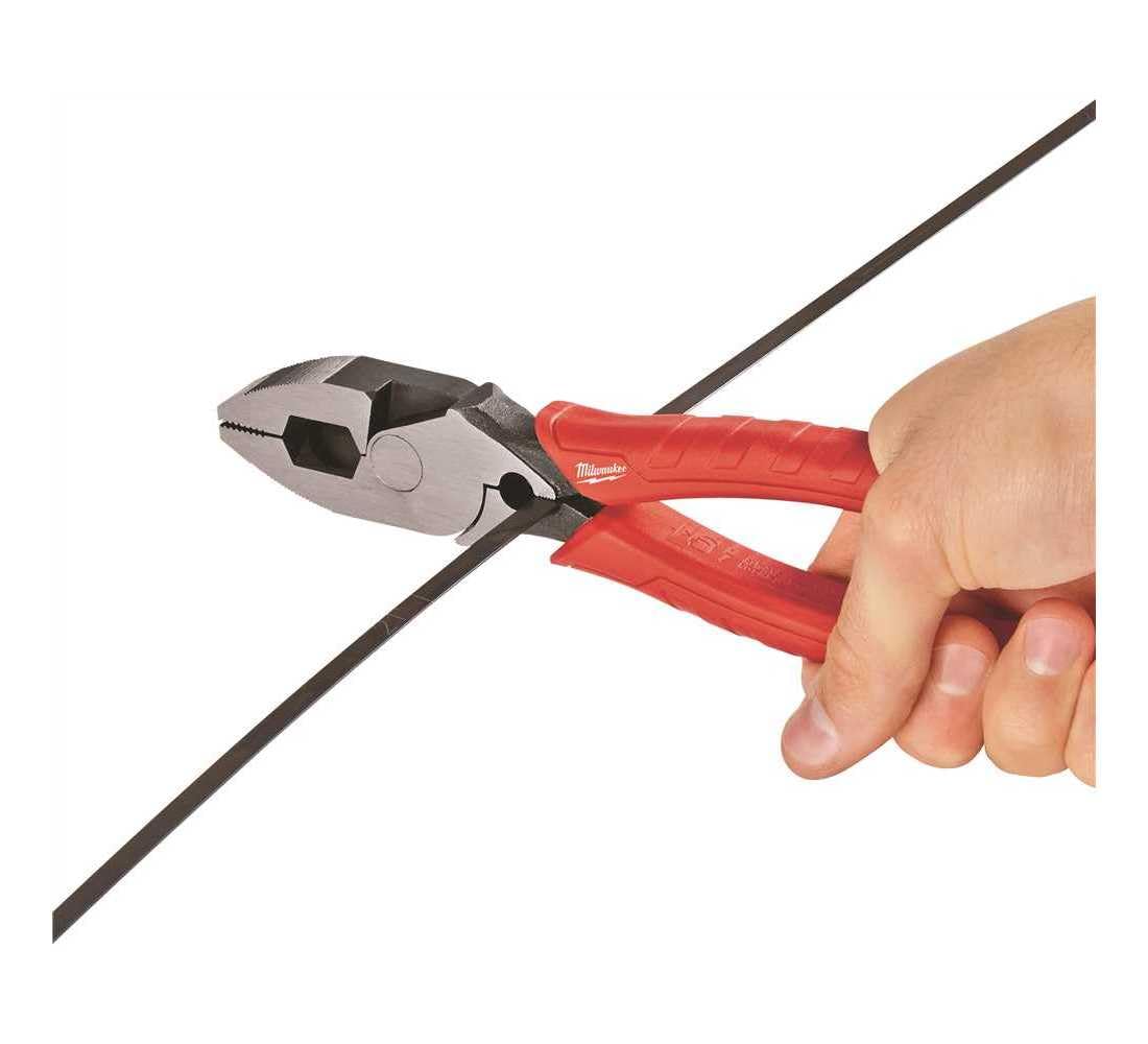 Milwaukee 48-22-6100 nine-inch lineman pliers provide long leverage