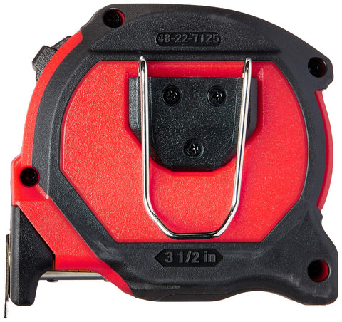 Five point reinforced frame ensures rugged reliability on the Milwaukee tape
