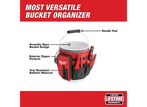 Milwaukee 48-22-8175 wrap supports tool organization during tasks.