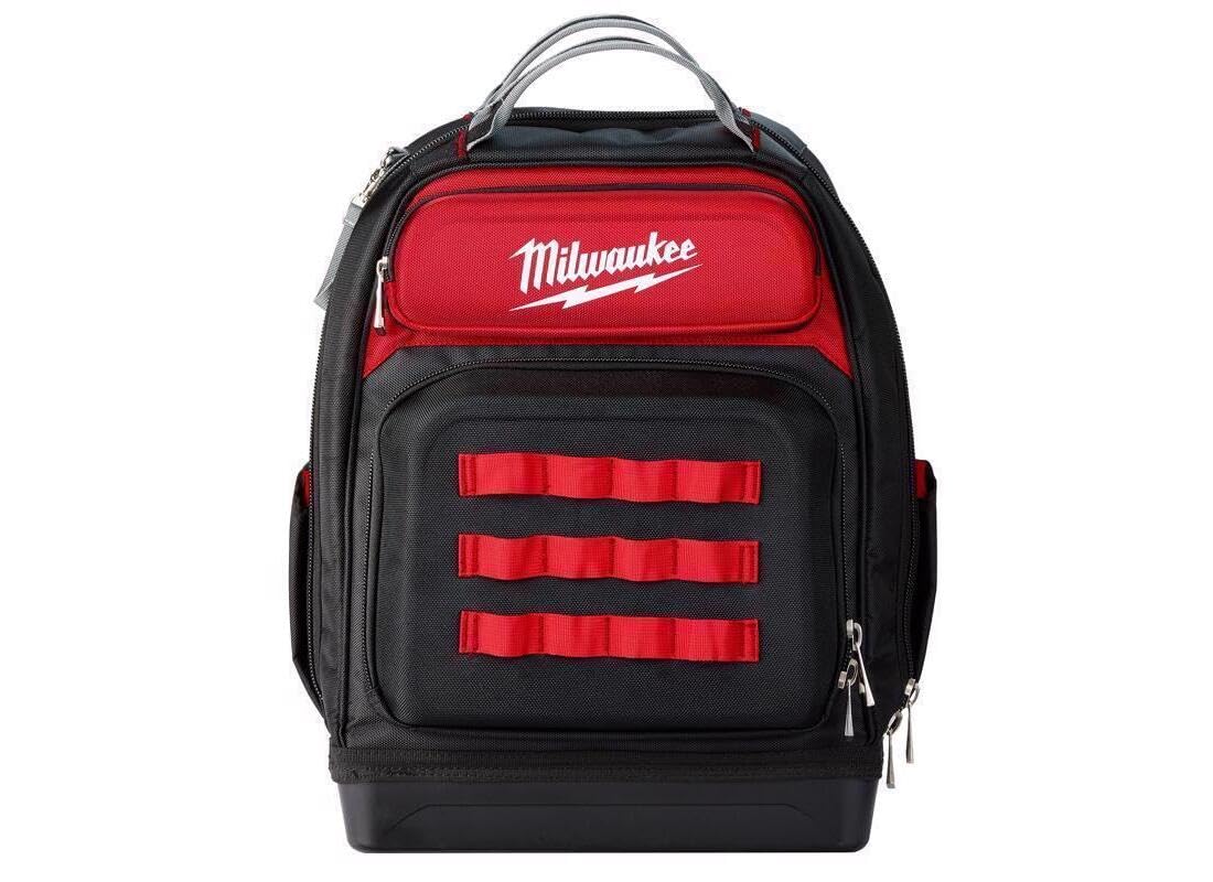 Milwaukee 48-22-8201 backpack front view with organized pockets for quick tool access