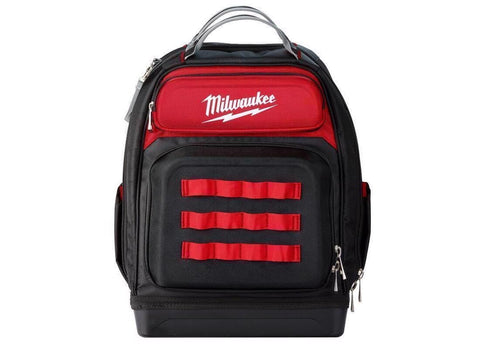 Milwaukee 48-22-8201 backpack front view with organized pockets for quick tool access