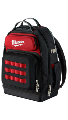 Milwaukee 48-22-8201 back view shows gear-ready stance for jobsite readiness