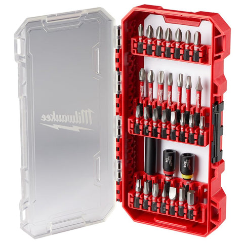 Milwaukee 48-32-4004 case keeps the Shockwave bits organized for quick access
