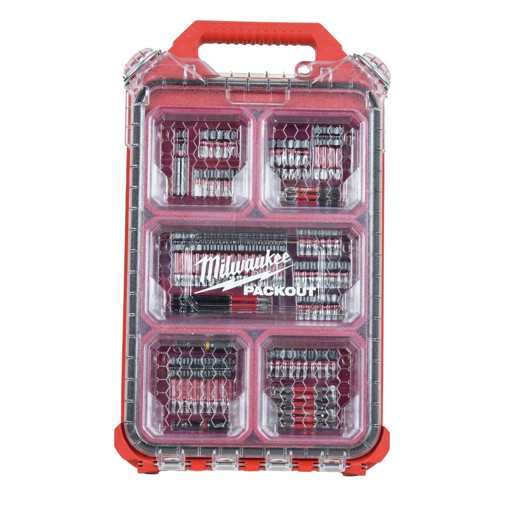 Milwaukee 48-32-4082 impact-duty bit set stored in PACKOUT case for organized access