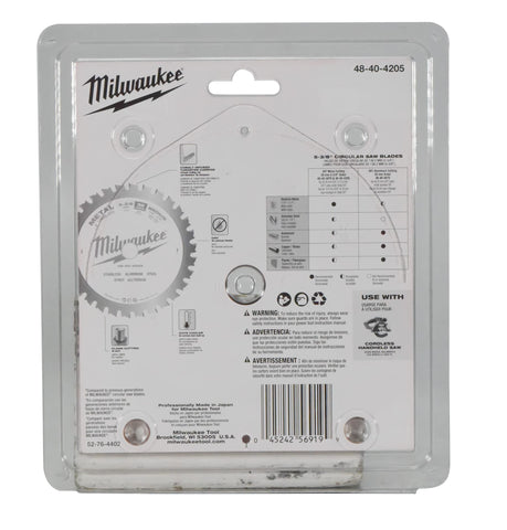 Milwaukee 48-40-4205 vibration damping slots reduce heat and noise during use.