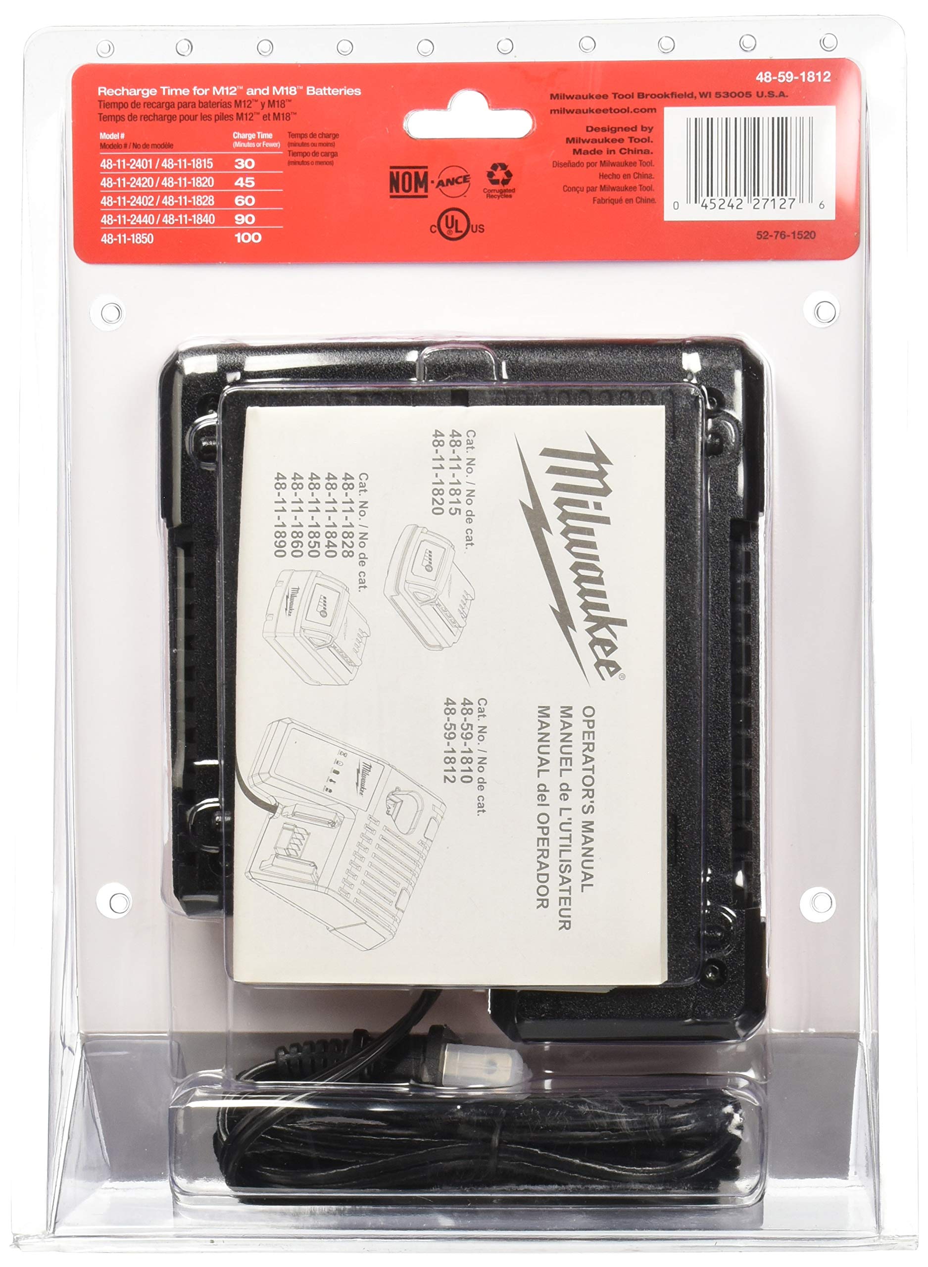 Milwaukee 48-59-1812 battery docking for sequential charging to maximize efficiency during long jobs.