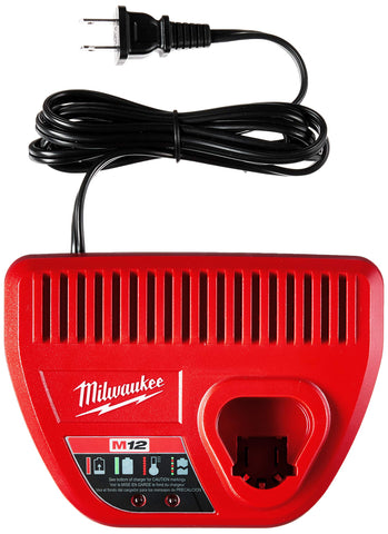 Milwaukee 48-59-2401 LED indicators show charging status at a glance.