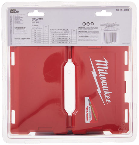 Milwaukee 48-89-4630 chip-breaker reduces heat buildup during drilling.