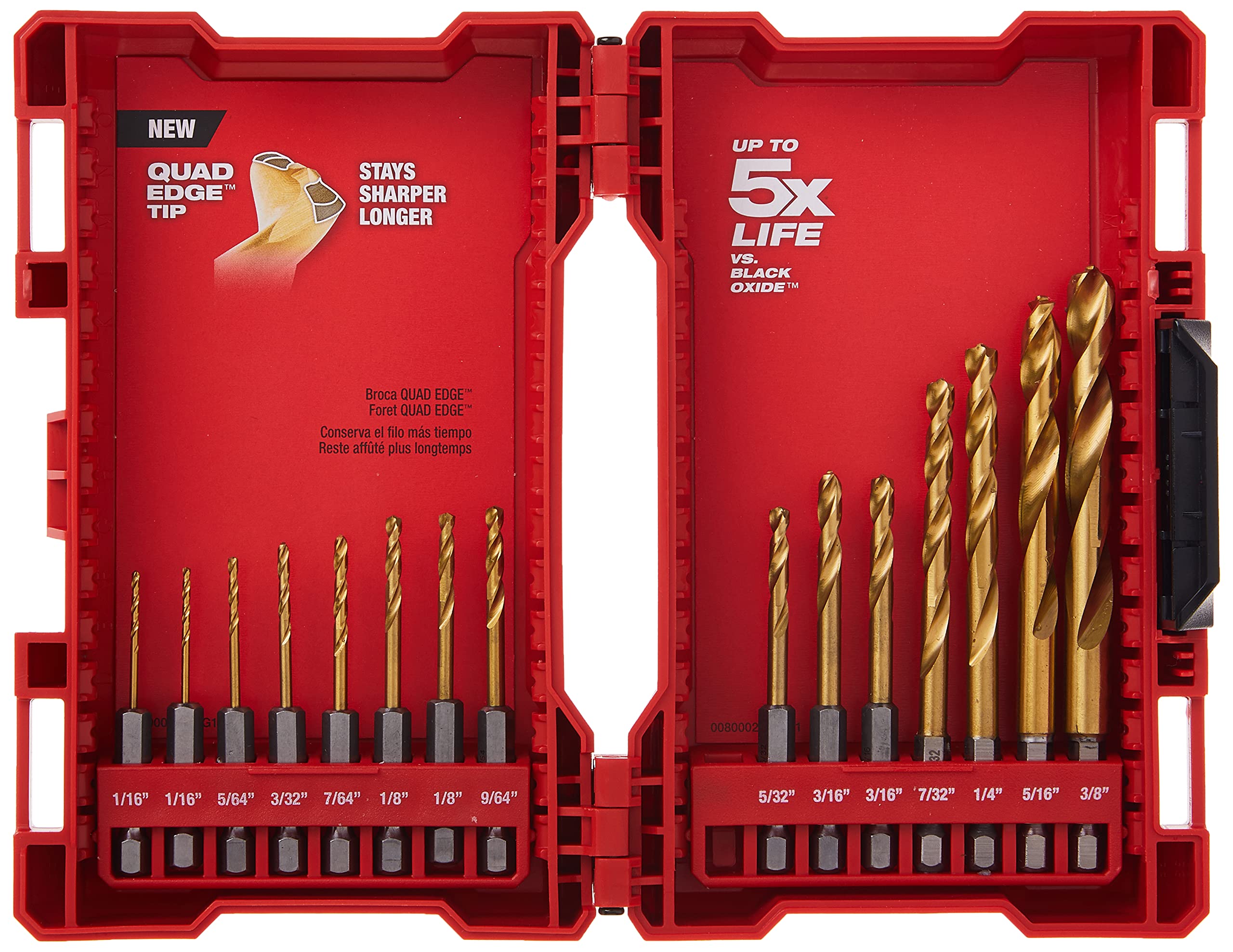 Milwaukee 48-89-4630 kit tiN Shockwave full set for metal and wood drilling.