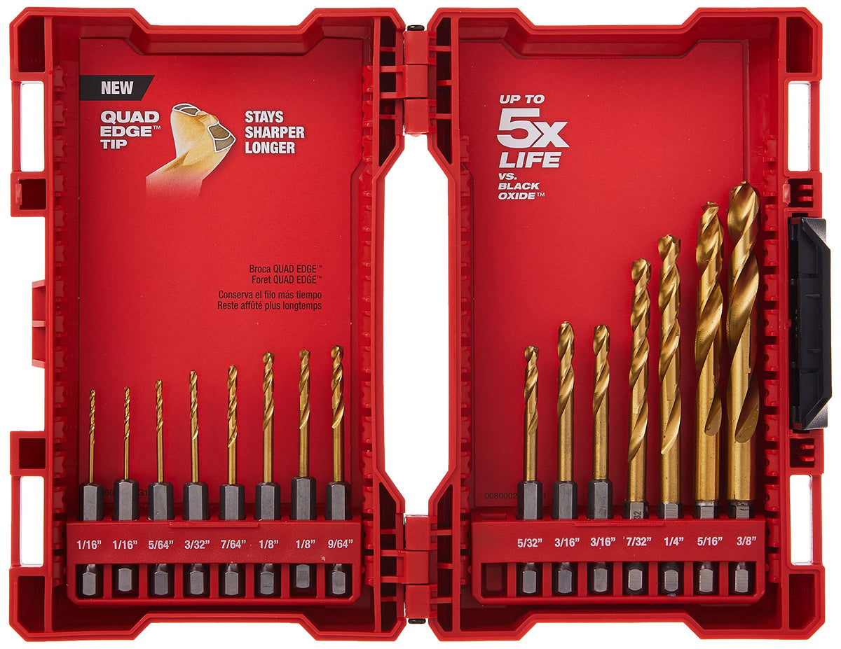 Milwaukee 48-89-4630 kit tiN Shockwave full set for metal and wood drilling.