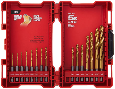 Milwaukee 48-89-4630 kit tiN Shockwave full set for metal and wood drilling.